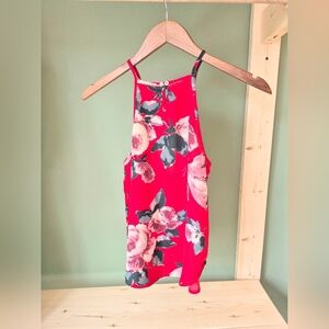 Abercrombie and Fitch Women's Floral Red Sleeveless Top Size Extra Small
